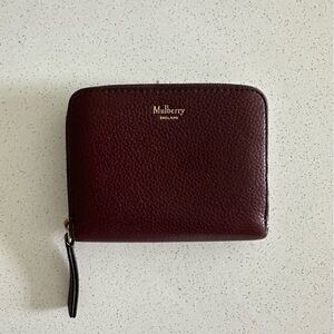 Burgundy Mulberry Leather Wallet